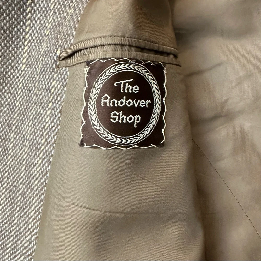 The Andover Shop Men’s Suit Blazer Striped Brown Tan
